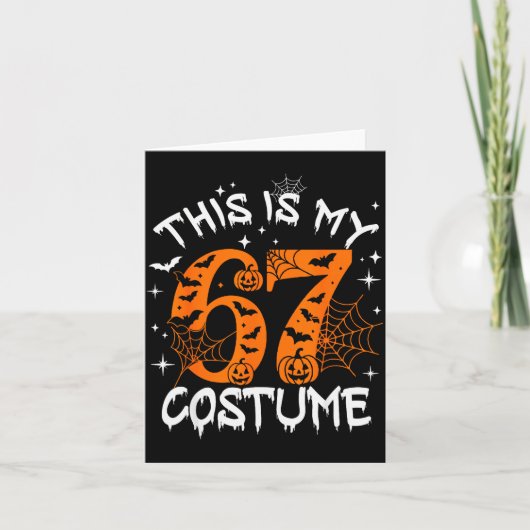 This Is My Halloween 67 Costume Number 6 7 Meme Sa Kaart (Voorkant)