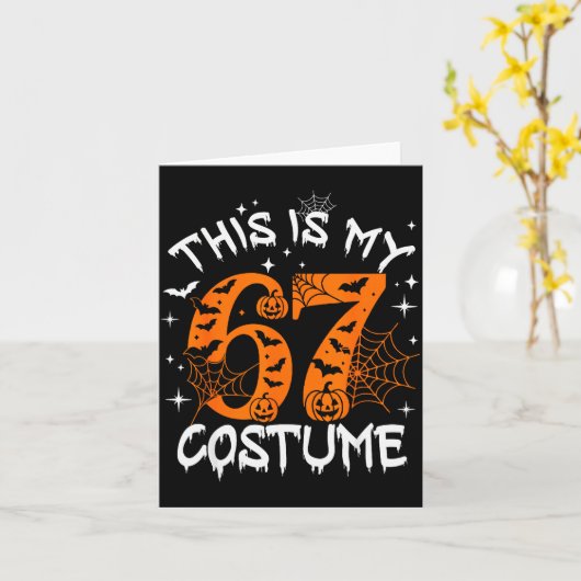 This Is My Halloween 67 Costume Number 6 7 Meme Sa Kaart (Gele Bloem)