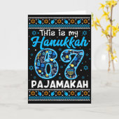 This Is My Hanukkah 67 Pajamakah For Jewish Christ Kaart (Gele Bloem)