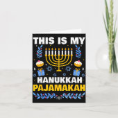This Is My Hanukkah Pajamakah For Jewish Christmas Kaart (Voorkant)