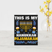 This Is My Hanukkah Pajamakah For Jewish Christmas Kaart (Gele Bloem)