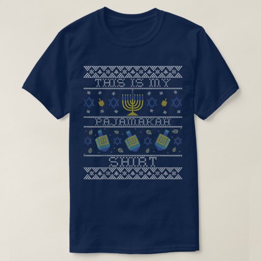 This Is My Hanukkah Pajamakah Funny Hanukkah Pajam T-shirt (Design voorkant)