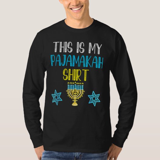 This Is My Hanukkah Pajamakah Hanukkah  Pajama T-shirt (Voorkant)