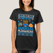 This Is My Hanukkah Pajamakah Ugly Chanukah Jewish T-shirt (Voorkant)