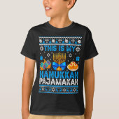 This Is My Hanukkah Pajamakah Ugly Chanukah Jewish T-shirt (Voorkant)