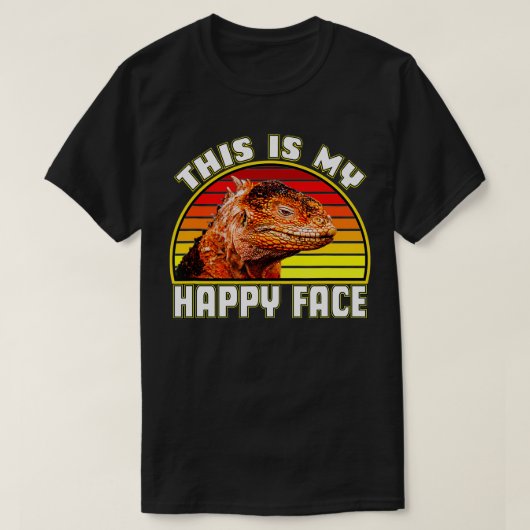 This Is My Happy Face Bearded Dragon T-shirt (Design voorkant)