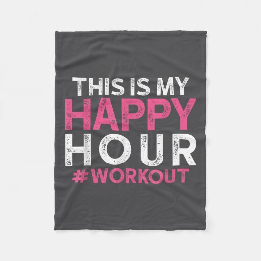 This Is My Happy Hour Workout - Motivational Gym G Fleece Deken (Voorkant)