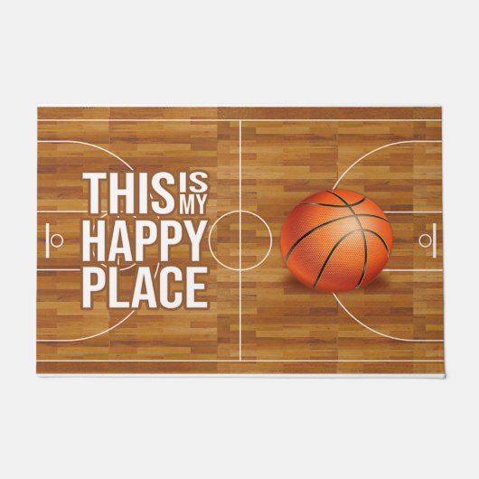 This Is My Happy Place, Basketball Quotes Deurmat (Voorkant)