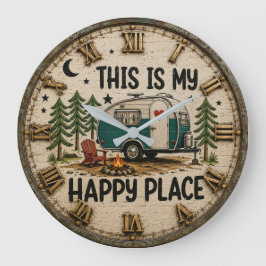 This Is My Happy Place Cabin & Camper Gift Grote Klok