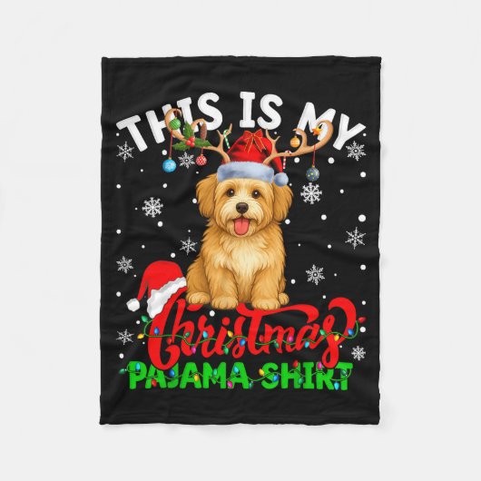 This Is My Havanese Dog Ugly Christmas Pajama Swea Fleece Deken (Voorkant)