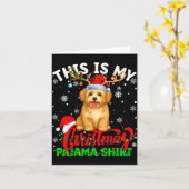 This Is My Havanese Dog Ugly Christmas Pajama Swea Kaart (Gele Bloem)