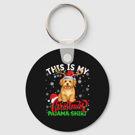 This Is My Havanese Dog Ugly Christmas Pajama Swea Sleutelhanger (Voorkant)
