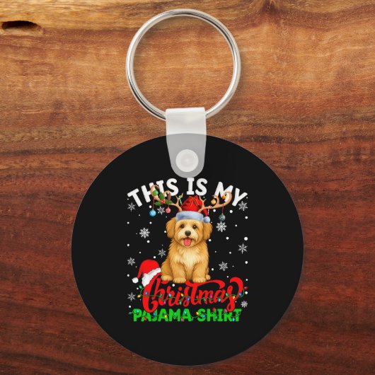 This Is My Havanese Dog Ugly Christmas Pajama Swea Sleutelhanger (Voorkant)