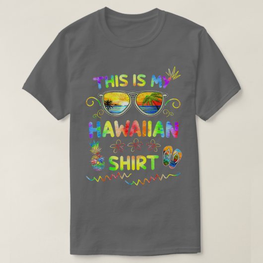 This Is My Hawaiian Luau Aloha Hawaii Beach Pinea T-shirt (Design voorkant)