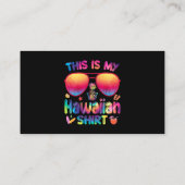 This Is My Hawaiian Shirt Luau Aloha Hawaii Beach Visitekaartje (Achterkant)
