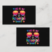 This Is My Hawaiian Shirt Luau Aloha Hawaii Beach Visitekaartje (Voorkant / Achterkant)