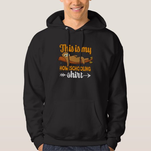 This Is My Homeschooling  Home Education Sloth Mem Hoodie (Voorkant)