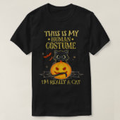 This Is My Human Costume I'm Really A Cat Funny T-shirt (Design voorkant)