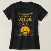 This Is My Human Costume I'm Really A Cat Funny T-shirt (Design voorkant)
