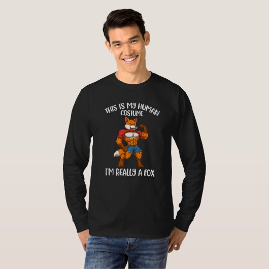 This Is My Human Costume Im Really A Fox T-shirt (Voorkant volledig)