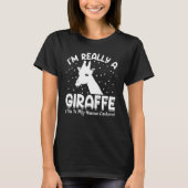 This Is My Human Costume I'm Really A Giraffe Anim T-shirt (Voorkant)
