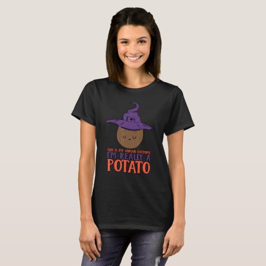 This Is My Human Costume I'm Really A Potato Hall T-shirt (Voorkant volledig)