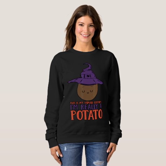 This Is My Human Costume I'm Really A Potato Hall Trui (Voorkant volledig)