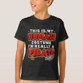 This Is My Human Costume I'm Really A Rate Hallowe T-shirt (Voorkant)