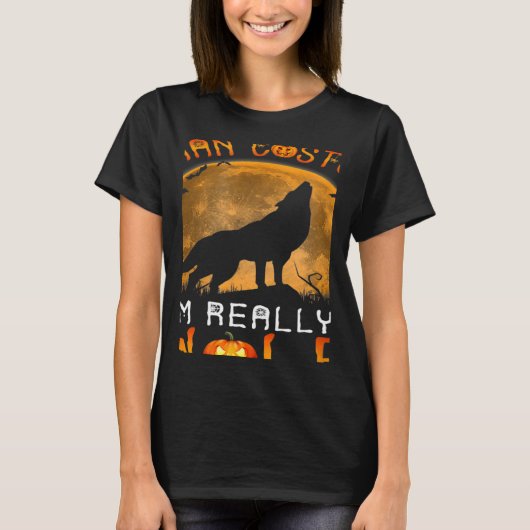 This is My Human Costume I'm Really a Wolf Hallowe T-shirt (Voorkant)