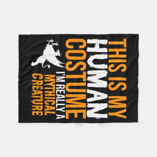 This Is My Human Costume Mythical Creature - Hallo Fleece Deken (Voorkant (Horizontaal))