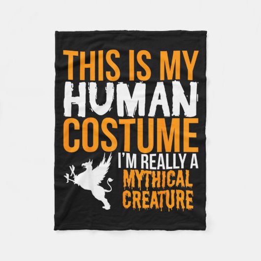 This Is My Human Costume Mythical Creature - Hallo Fleece Deken (Voorkant)