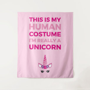 This Is My Human Costume - Unicorn Editie I Wandkleed