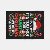 This Is My It's Too Hot For Ugly Christmas Sweater Fleece Deken (Voorkant (Horizontaal))
