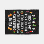 This Is My It's Too Hot For Ugly Christmas Sweater Fleece Deken (Voorkant (Horizontaal))