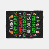 This Is My It's Too Hot For Ugly Christmas Sweater Fleece Deken (Voorkant (Horizontaal))