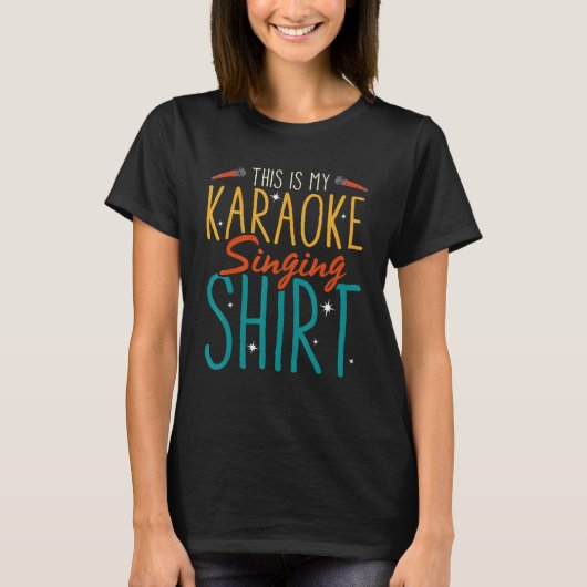 This Is My Karaoke Singing   Karaoke Singer T-shirt (Voorkant)