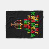 This Is My Kwanzaa Pajamas Seven Principles Candle Fleece Deken (Voorkant (Horizontaal))