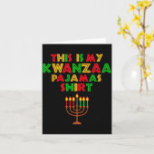 This Is My Kwanzaa Pajamas Seven Principles Candle Kaart (Gele Bloem)