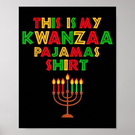 This Is My Kwanzaa Pajamas Seven Principles Candle Poster (Voorkant)