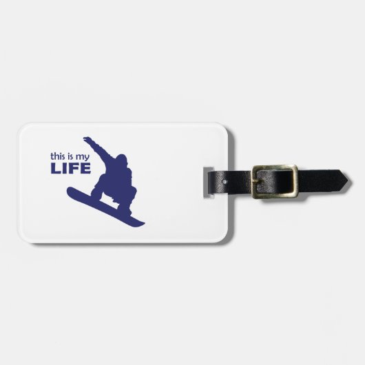 This Is My Life (Snowboarden) Bagagelabel (Voorkant horizontaal)