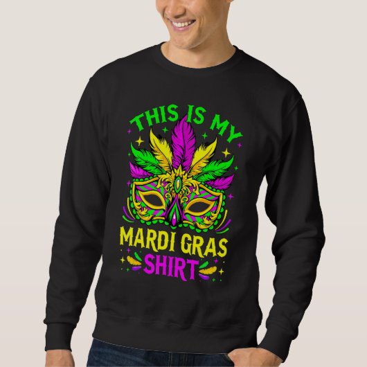 This Is My Mardi Gras Pajama Funny Mardi Gras Squa Trui (Voorkant)