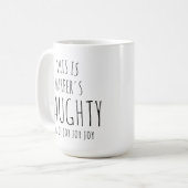‘This is my Naughty Mug of Joy' Customizable Fun  Koffiemok (Voorkant links)