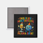 This Is My New Year’s Eve Pajama Funny Retro Gift  Magneet (Voorkant / Achterkant)