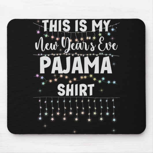 This Is My New Year's Eve Pajama Shirt Lights Men Muismat (Voorkant)