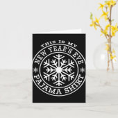 This Is My New Year's Eve Pajama Shirt Winter Snow Kaart (Gele Bloem)