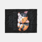 This Is My Pajama Funny Calico Cat  Fleece Deken (Voorkant (Horizontaal))