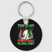 This Is My Pajama Shirt Bigfoot Xmas Tree Plaid Ch Sleutelhanger (Voorkant)