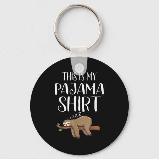 This Is My Pajama Sloth Shirt Funny Sleever Gift  Sleutelhanger (Voorkant)