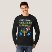This Is My Pajamakah Hanukkah Pajama T-shirt (Voorkant volledig)