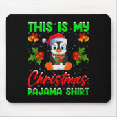 This Is My Penguin Christmas Pajamas Funny Penguin Muismat (Voorkant)
